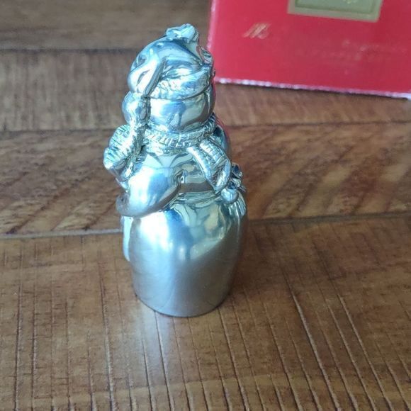 Lenox Kirk Stieff Collection Mr. & Mrs. Snowman Pewter Salt and Pepper‎ Shakers - Picture 8 of 11